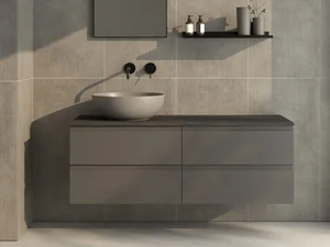 I MAESTRI COMPOSITION 2 - Wall-mounted vanity unit with integrated washbasin _ Ceramica Globo